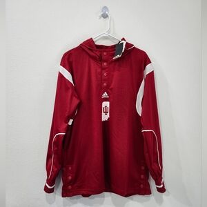 Adidas NCAA Indiana Hoosiers Mesh Hoodie Pullover HN7662 Men's Size Medium NWT